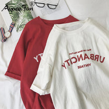 Load image into Gallery viewer, Harajuku Women T-shirts New 2019 Summer Funny Letter Print Hip Hop Loose T-shirt Girls Student Streetwear Casual Lady Tops Tees