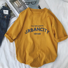 Load image into Gallery viewer, Harajuku Women T-shirts New 2019 Summer Funny Letter Print Hip Hop Loose T-shirt Girls Student Streetwear Casual Lady Tops Tees
