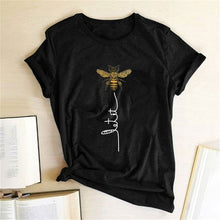 Load image into Gallery viewer, Hillbilly Women Bee Kind T-shirt Aesthetics Graphic Short Sleeve Cotton Polyester T Shirts Female Camisetas Verano Mujer 2019
