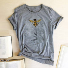 Load image into Gallery viewer, Hillbilly Women Bee Kind T-shirt Aesthetics Graphic Short Sleeve Cotton Polyester T Shirts Female Camisetas Verano Mujer 2019
